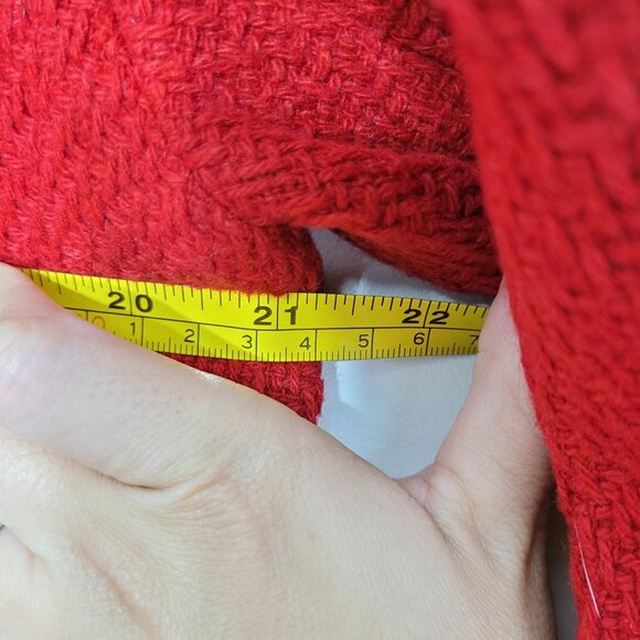 Jones New York Classic Wool Blend Red Woven Business Casual Jacket Blazer Sz Med - Picture 10 of 10